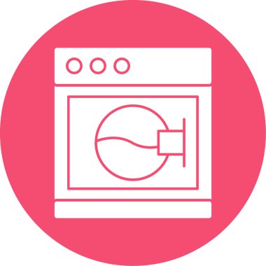 Çamaşır makinesi. Basit tasarım çizimi