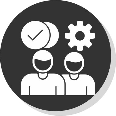 Takım çalışması web simgesi vektör çizimi