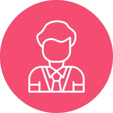 adam düz simge vektör çizim 