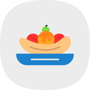 Muz bölünmüş konsept web simgesi basit tasarım 