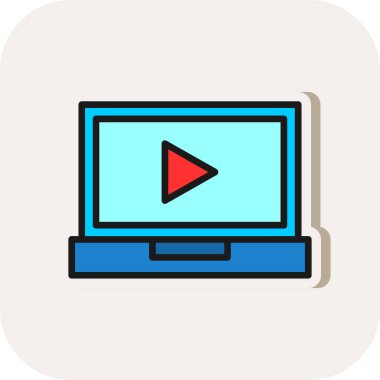 dizüstü bilgisayar simgesi, vektör illüstrasyonu basit tasarım