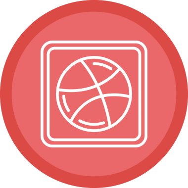 Basketbol. Web simgesi basit illüstrasyon