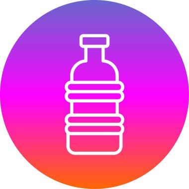 Plastik şişe simgesinin vektör çizimi       