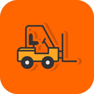 vector illustration of Forklift icon 