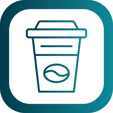 Kahve fincanı. Web simgesi basit illüstrasyon                