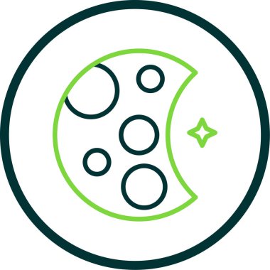 Ay simgesi, vektör illüstrasyonu basit tasarım