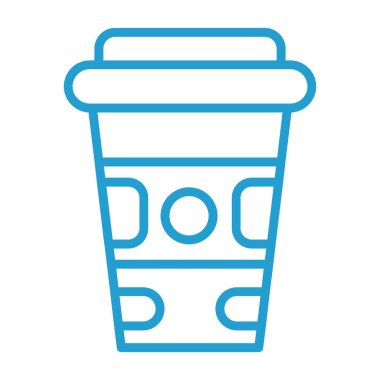 Kağıt bardak ağ simgesi, vektör illüstrasyonu. Kahve hazır. 