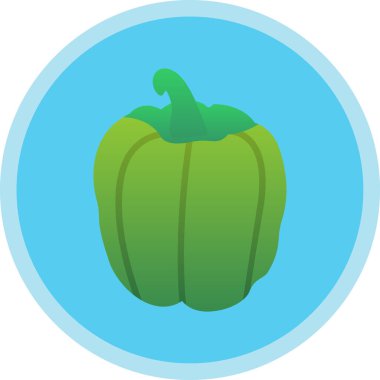 çan biberi simgesi, vektör illüstrasyonu