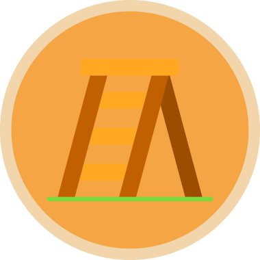 Merdiven düz simgesi, vektör illüstrasyonu