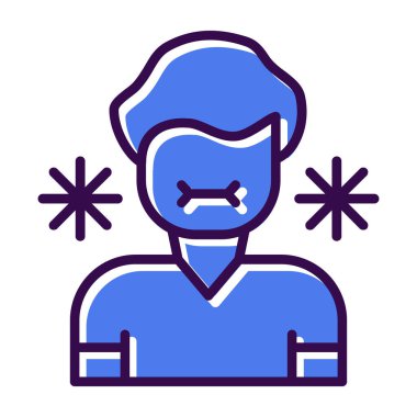 Hasta Kişiler web simgesi vektör illüstrasyonu