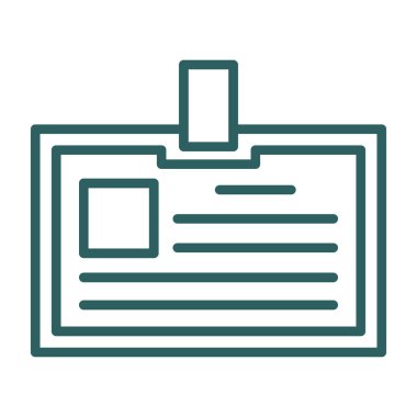 Kimlik kartı. Web simgesi basit illüstrasyon 