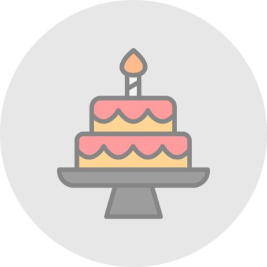 Kek simgesi, vektör illüstrasyonu basit tasarım