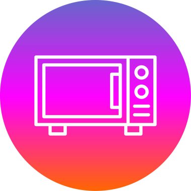 mikrodalga simgesi vektörü basit illüstrasyon