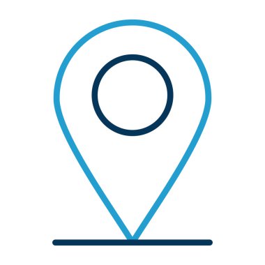 konum pin simgesi vektör illüstrasyonu 