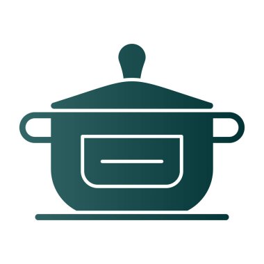 yemek kabı simgesi, vektör illüstrasyonu