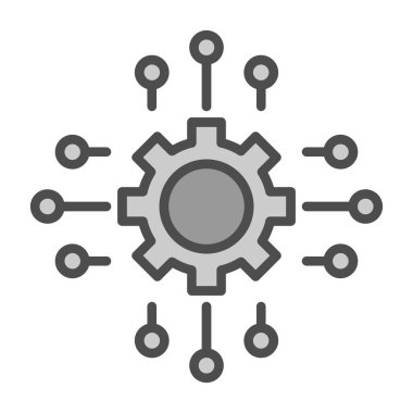 Vites simgesi vektör çizimi tasarımı