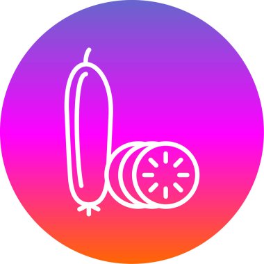 salatalık sebze ikonu, basit illüstrasyon