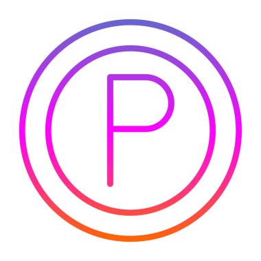 araba park simgesi vektör illüstrasyon                  