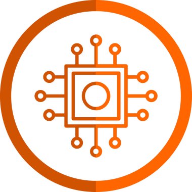 İşlemci, işlemci vektör simgesi