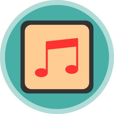 müzik çalar ikon vektör illüstrasyonu