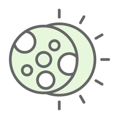 Güneş tutulması simgesinin vektör illüstrasyonu 