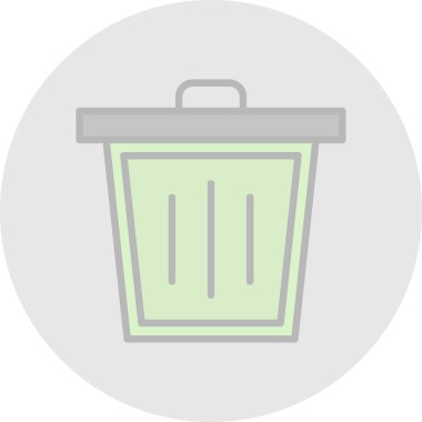 Çöp kutusu simgesi. vektör illüstrasyonu