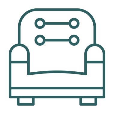 Kanepe. Web simgesi basit illüstrasyon