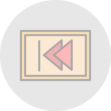 Geri dön, oku geri götür, sol vektör simgesi. Geriye, önceki düğme 