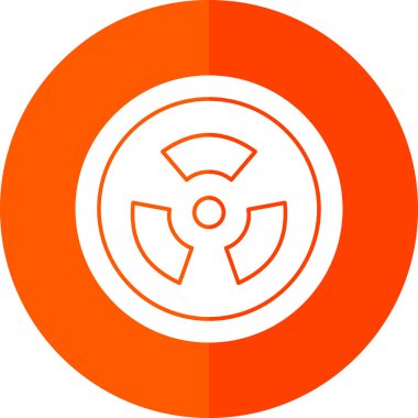 Radyasyon işareti web simgesi basit illüstrasyon izole 