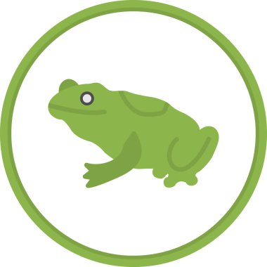 Kurbağa hayvan ikonu. vektör illüstrasyonu