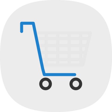 Alışveriş arabası ikonu. vektör illüstrasyonu                     