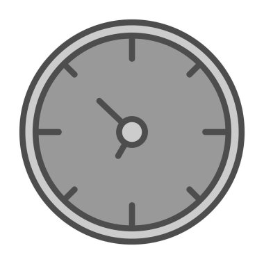 Saat. Web simgesi basit illüstrasyon                  