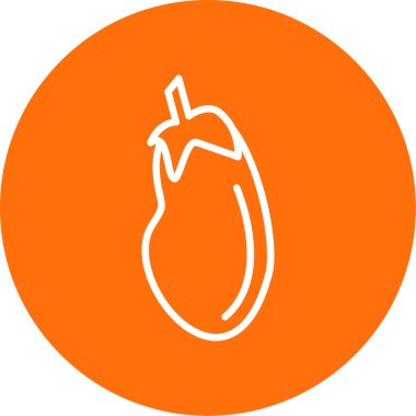 Patlıcan simgesinin vektör çizimi