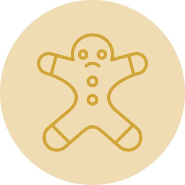 Zencefilli adam web simgesi basit bir biçim illüstrasyonu 