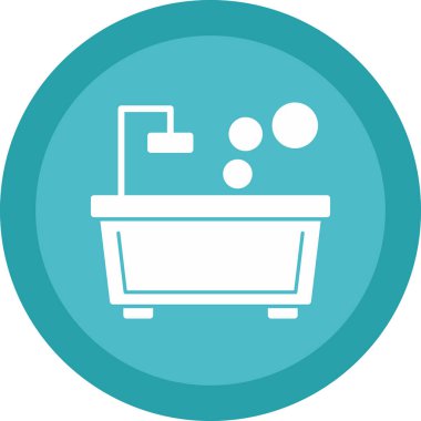 küvet web simgesi basit illüstrasyon 