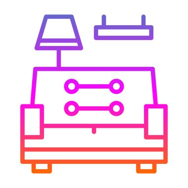 Yazıcı. Web simgesi basit illüstrasyon