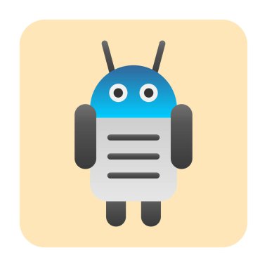 Android karakteri. Web simgesi basit illüstrasyon