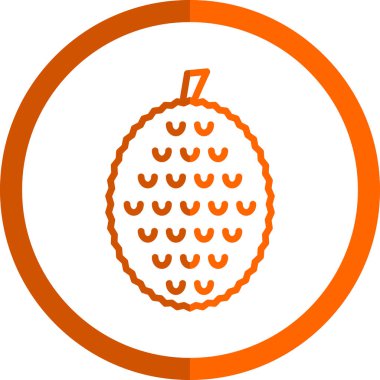 Durian meyvesi. Web simgesi vektör illüstrasyonu