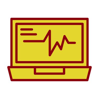 Vector Illustration ECG Kalp atışı Ekranı. Sağlık Geçmişi