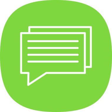 sohbet baloncuğu ileti vektör çizgisi simgesi 