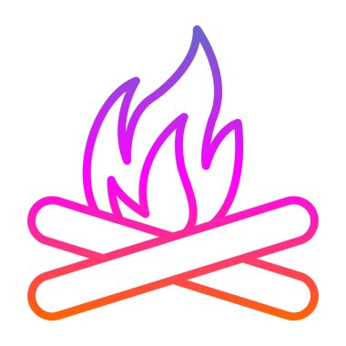 Şenlik ateşi. Web simgesi basit tasarım