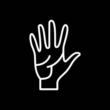 İnsan el simgesi, vektör illüstrasyonu