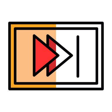 düz oynat İleri adım işareti simgesi