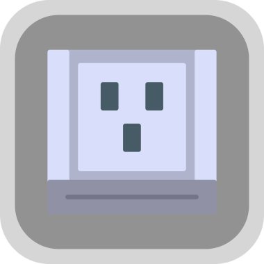 Güç tıkacı simgesi. Basit tasarım vektörü illüstrasyonu