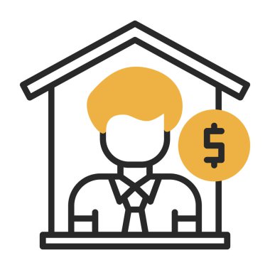 İşadamı Düz Vektör Simgesi