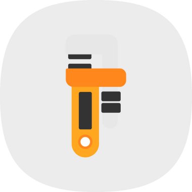 Basit Boru Anahtarı simgesi, vektör illüstrasyonu