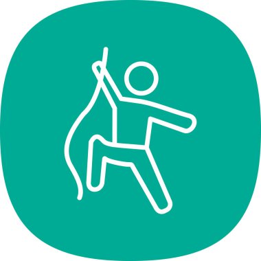 Erkek tırmanıcı simgesi vektör illüstrasyonu