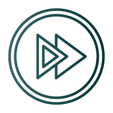 düz oynat İleri adım işareti simgesi