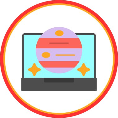 dizüstü bilgisayar simgesi, vektör illüstrasyonu basit tasarım