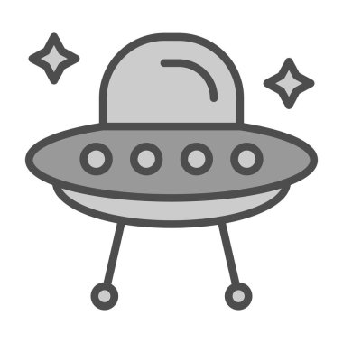 Uzaylı. Web simgesi basit illüstrasyon 